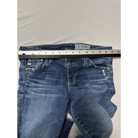 AG Adriano Goldschmied Women's 28R Legging Ankle Jeans Skinny Sexy Distressed - Picture 7 of 9
